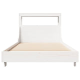 Bed Frame without Mattress White 75x190 cm Small Single Solid Wood Pine 3306445