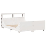 Bed Frame without Mattress White 160x200 cm Solid Wood Pine 3306454