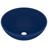 Luxury Bathroom Basin Round Matt Dark Blue 32.5x14 cm Ceramic 146968