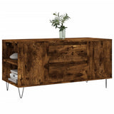 Coffee Table Smoked Oak 102x44.5x50 cm Engineered Wood 831001