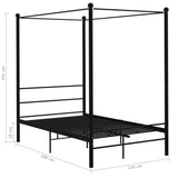 Bed Frame Black Powder-coated metal Double Classic/Traditional 325057