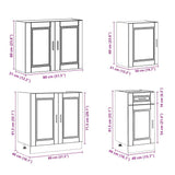 7 Piece Kitchen Cabinet Set Porto Grey Sonoma Engineered Wood 3314787