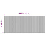 Room Divider Grey Width 400 cm Height 165 cm Bamboo 377001