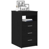 Drawer Cabinet Black Oak 40x50x76 cm Engineered Wood 862009