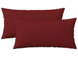 Cushion with Pillow HEERLEN 2 pcs Wine Red Fabric 927692