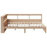 Bookcase Bed without Mattress 120x200 cm Solid Wood Pine 3324354
