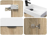 Bathroom Vanity Unit with Tap Sonoma Oak 45.5 x 22.5 x 84 cm 889427