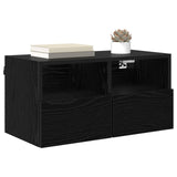 TV Wall Cabinets Wall-mounted 2 pcs Black Oak 60 x 30 x 30 cm 882927