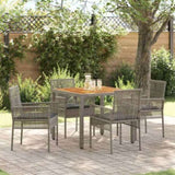 Garden Dining Set 5 pcs Grey Poly rattan 3334910