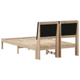 Bed Frame with Headboard Brown 120 x 200 cm Solid Pine Wood 878891