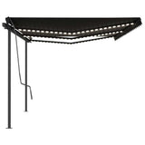 Manual Retractable Awning with LED 6x3 m Anthracite 3070204