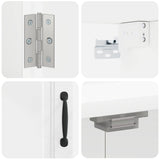 Dartboard Cabinet UTRECHT High Gloss White Engineered Wood 897769