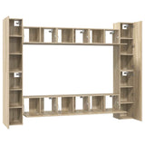 10 Piece TV Cabinet Set Sonoma Oak Engineered Wood 3078967