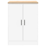 ZNTS Garage Storage Cabinet White 60x51x85 cm Solid Wood Pine 860571