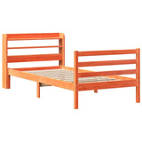 Bed Frame without Mattress Wax Brown 75x190 cm Small Single Solid Wood Pine 3306655
