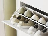 Modern Three-Drawer Shoe Cabinet - White T3398P330381