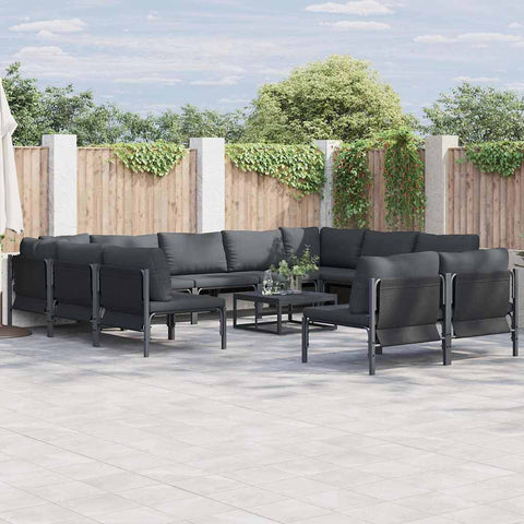 Garden Sofa Set Anthracite Steel 3379019