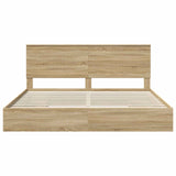 Storage Bed with Drawer Sonoma Oak 200 x 200 cm Engineered Wood 3411175