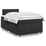 Box Spring Bed with Mattress Black 120x200 cm Faux Leather 3286116