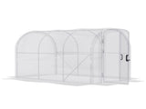 Polytunnel Greenhouse Walk-in Grow House with PE Cover, Door and Galvanised Steel Frame, 3 x 2 x 2m, T3398P315931