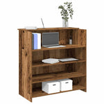 Reception Desk Old Wood 100x50x103.5 cm Engineered Wood 3324167