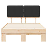 Bed Frame with Upholstered Headboard Black 120 x 200 cm 877491