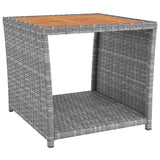 3 Piece Garden Lounge Set Grey Poly Rattan&Solid Wood Acacia 3157668