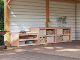 Outdoor Kitchen Cabinet MEPPEL 3 pcs White Solid Pine Wood 3443798