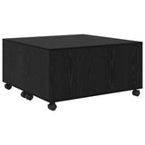 Coffee Table Black Oak 75 x 75 x 38 cm Engineered Wood 875482