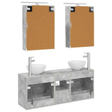 Bathroom Cabinet Set 5 pcs Concrete Grey 50 x 14.5 x 70 cm 3406682