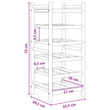 Wine Rack Natural 32.5 x 29.5 x 72 cm Bamboo 42028071