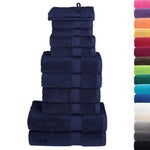 12 Piece Premium Towel Set SOLUND Navy Blue 600 gsm 137575