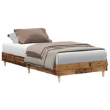 Bed Frame No Mattress Old Wood 75x190 cm Small Single Engineered Wood 861100