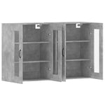 Wall Mounted Cabinets 2 pcs Concrete Grey Engineered Wood 3197908