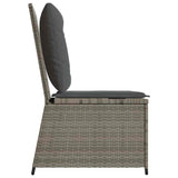 Garden Sofa with Cushion Grey Poly Rattan 3394478