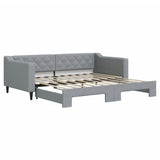 Daybed with Trundle without Mattress Light Grey 90x190 cm Single 3197495