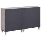 Sideboard 2 pcs Grey 60 x 33 x 75 cm Solid Mango Wood 3310151