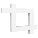 9 Piece TV Cabinet Set White Engineered Wood 3114654