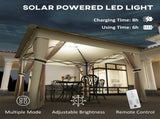 3 x 3 Pop Up Gazebo Party Tent with Solar-Powered LED Lights, Adjustable Event Shelter with T3398P323857