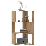 Corner Bookcase 3-Tier Artisian Oak 50x50x102 cm Engineered Wood 852599