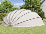 Pool Dome Folding Manual Grey and Orange 592 x 590 x 275 cm 42001133