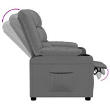Recliner Chair Grey Faux Leather 348045