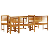 Garden Bistro Set 6 pcs Brown Solid Acacia Wood 3328697