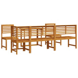 Garden Bistro Set 6 pcs Brown Solid acacia wood 3328697