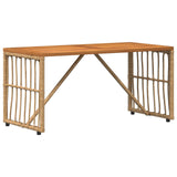 Outdoor Table Natural 80 x 40 x 40 cm Steel and Poly Rattan 42025146