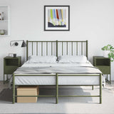 Bedside Cabinets 2 pcs Olive Green 36x39x60.5 cm Steel 846563