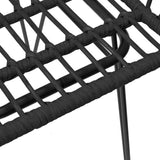 3 Piece Garden Dining Set Black Poly Rattan 3157830