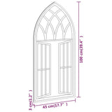 Garden Mirror Sand 100x45 cm Iron for Outdoor Use 318361