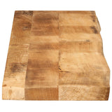 Table Top 140x30x3.8 cm Live Edge Solid Wood Rough Mango 370387