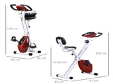 Folding Exercise Bike, Fitness Bicycle Indoor Trainer, 8-Level Magnetic Resistance Adjustable, with T3398P349153